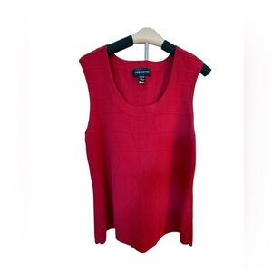 Cable & Guage Ladies red sleeveless knit top - size xl